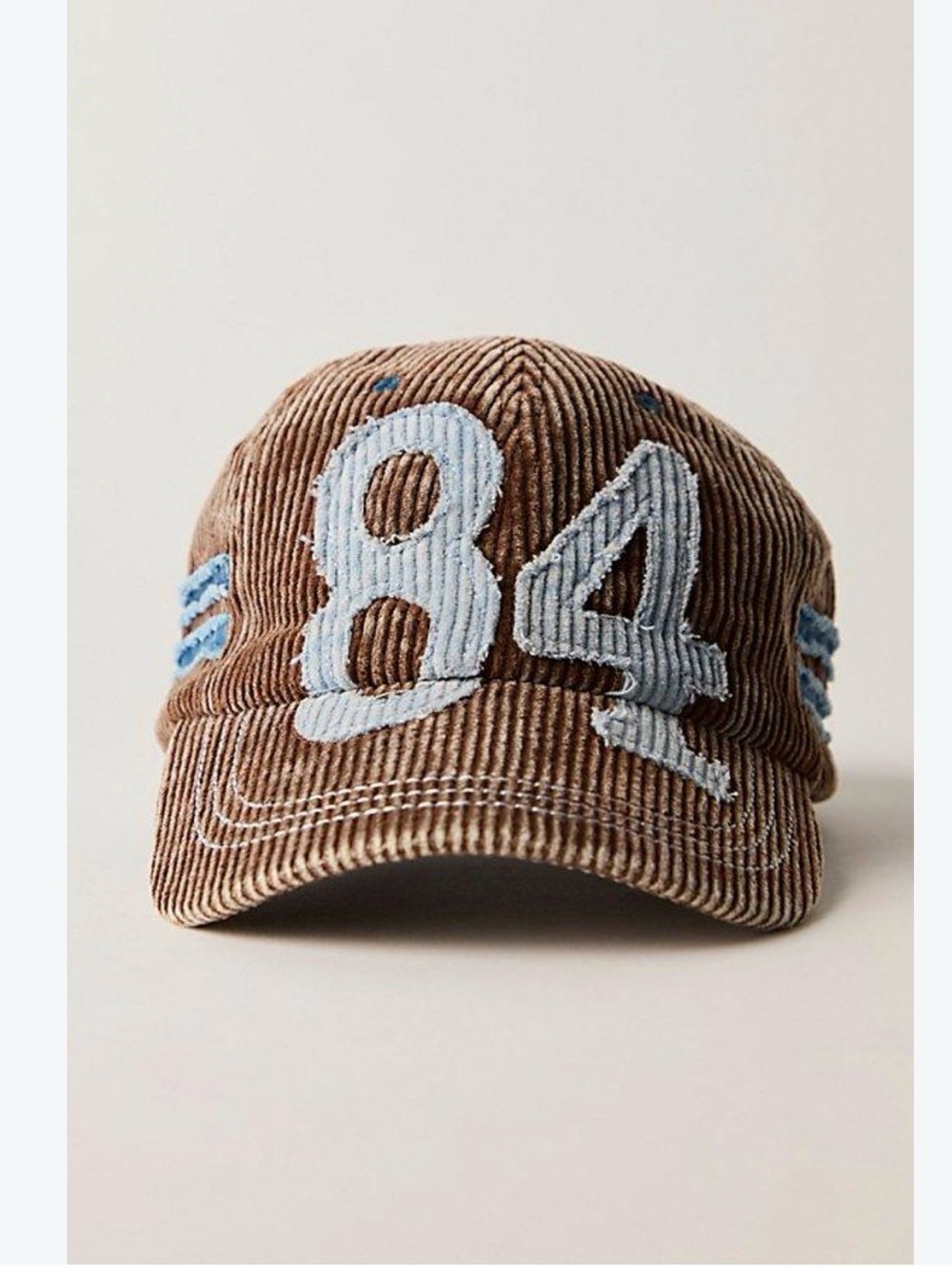 Free People Hollie Varsity Baseball Hat in Chocolate